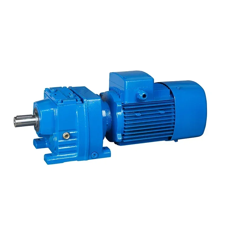 HT250 high strength cast iron 220V-380V 50Hz 60Hz AC electric motor R inline helical gear box speed reducer