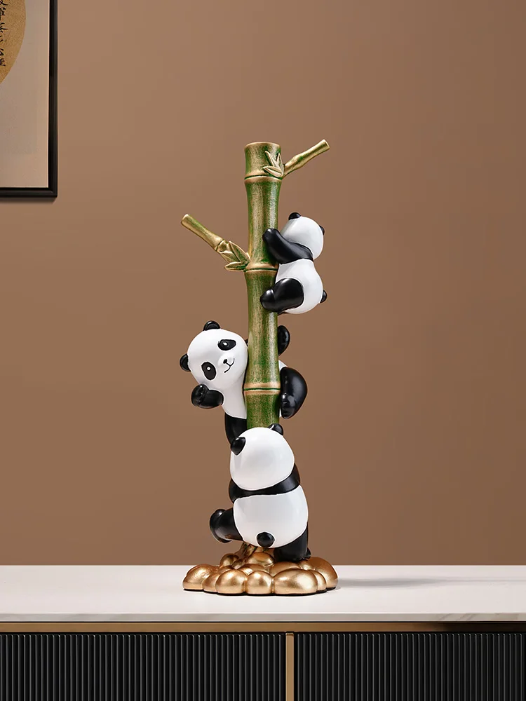 

Chinese style panda entrance entryway key storage decoration light luxury high-end home living room desktop decoration