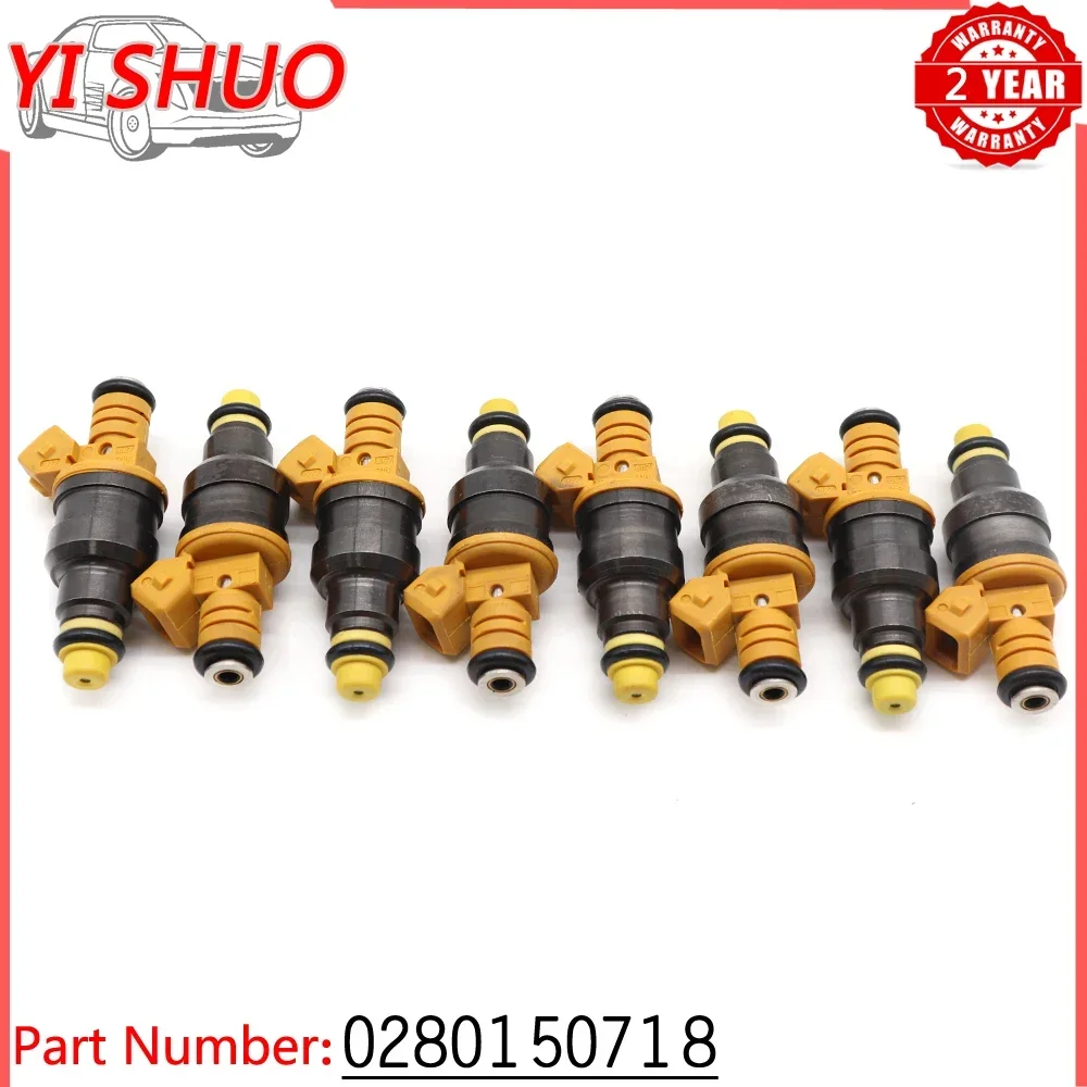 

8x Car Fuel Injectors Nozzle 0280150718 for Ford F150 F250 F350 Mustang E-150 E-250 E-350 Lincoln Navigator 4.6L 5.0L 5.4L 5.8L