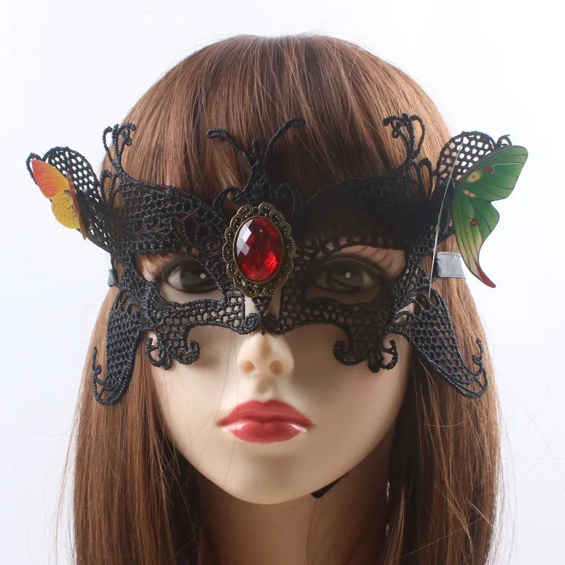 Nueva Máscara de encaje Sexy para Halloween, máscara de ojos negra, accesorios para Club nocturno, diosa, disfraz, bola, máscara de ojos Sexy