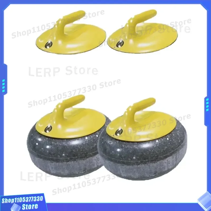 Indoor Floor Curling Set with Stones Artificial Ice Rink Game Sports Equipment for Family Fun High Quality Land Curling Kit