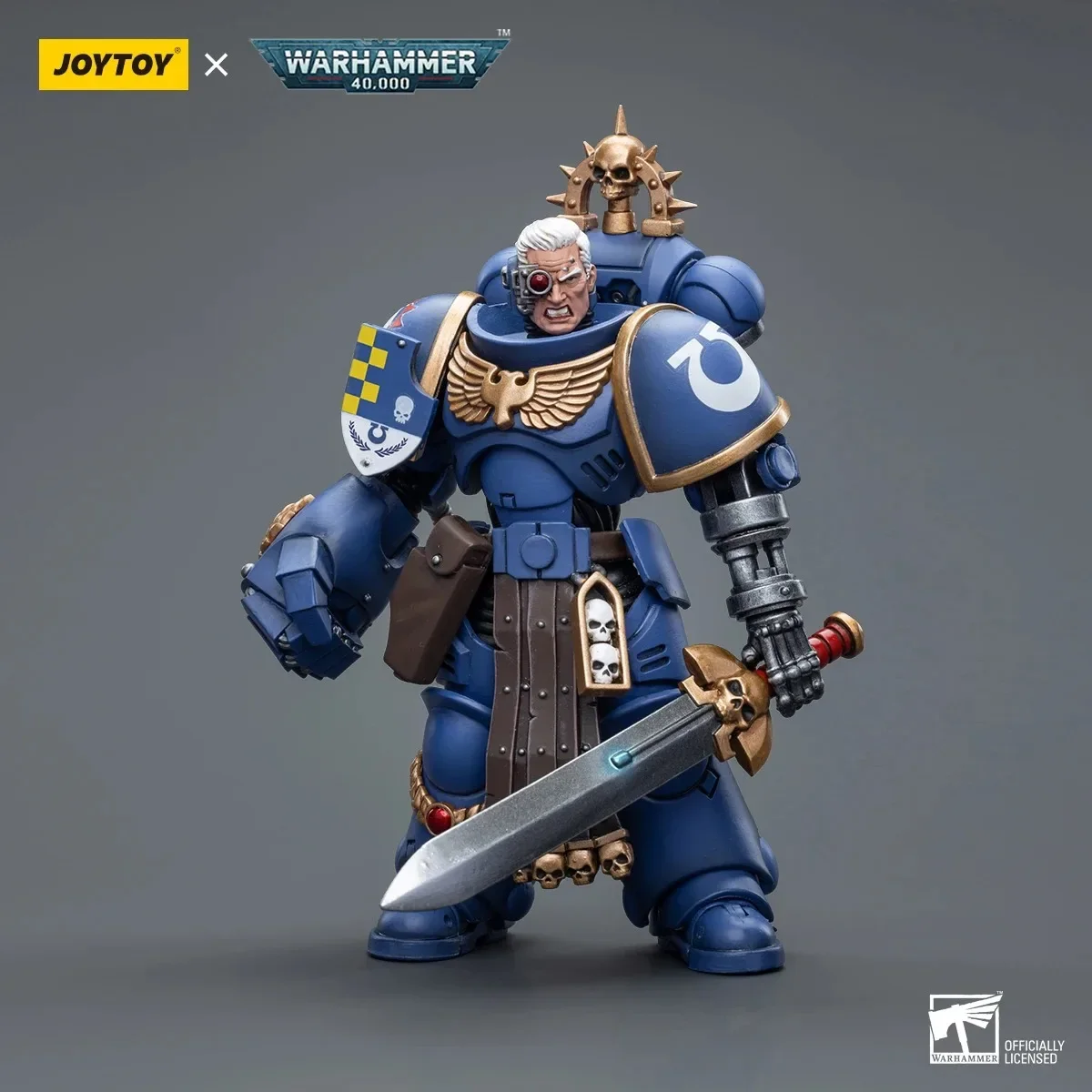 【Accessories】[IN STOCK] JOYTOY  Warhammer 40k 1/18 Action Figure Ultramarines Lieutenant with Power Fist Model Toy