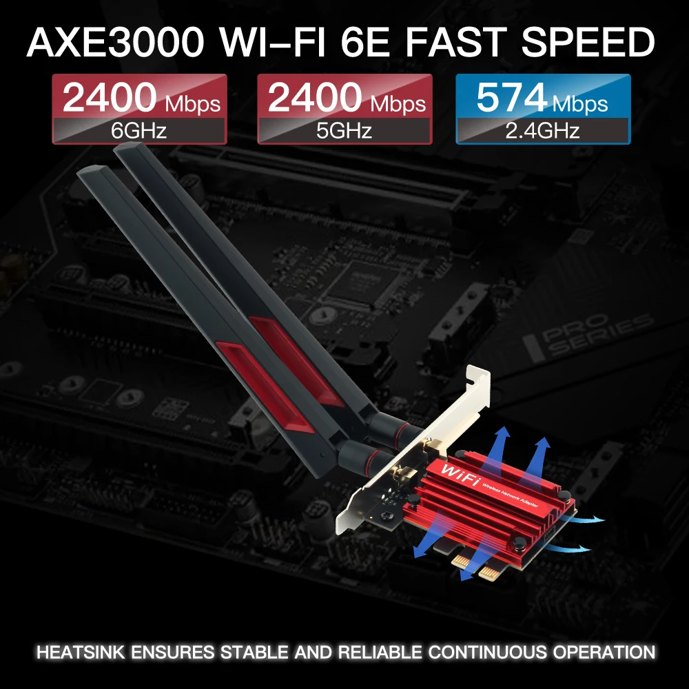 30000Mbps WiFi6E Intel AX210บลูทูธ5.3ไร้สายแบบ Dual Band 2.4G/5GHz 802 11AX/AC PCI Express adaptador de resem fio PC