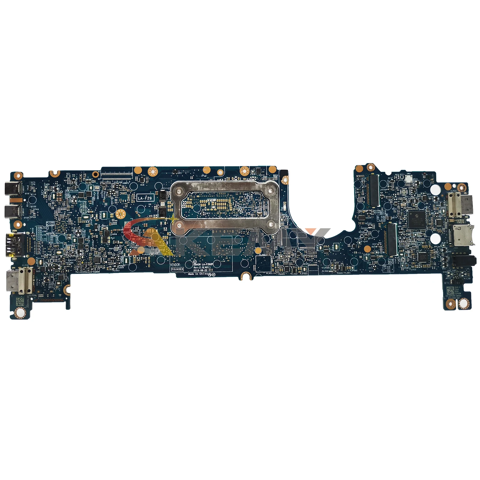 Imagem -03 - Placa-mãe para Laptop Dell Latitude 7390 041m0m 02pk0w 02pk0w 02wcvj i5 i7 Gen 8g 16g Ram Mainboard Teste Completo La-f292p de