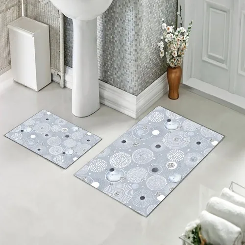 Halıforum Bath Mat Dual Toilet Seat Pad Non-Slip Bottom Bhs-404