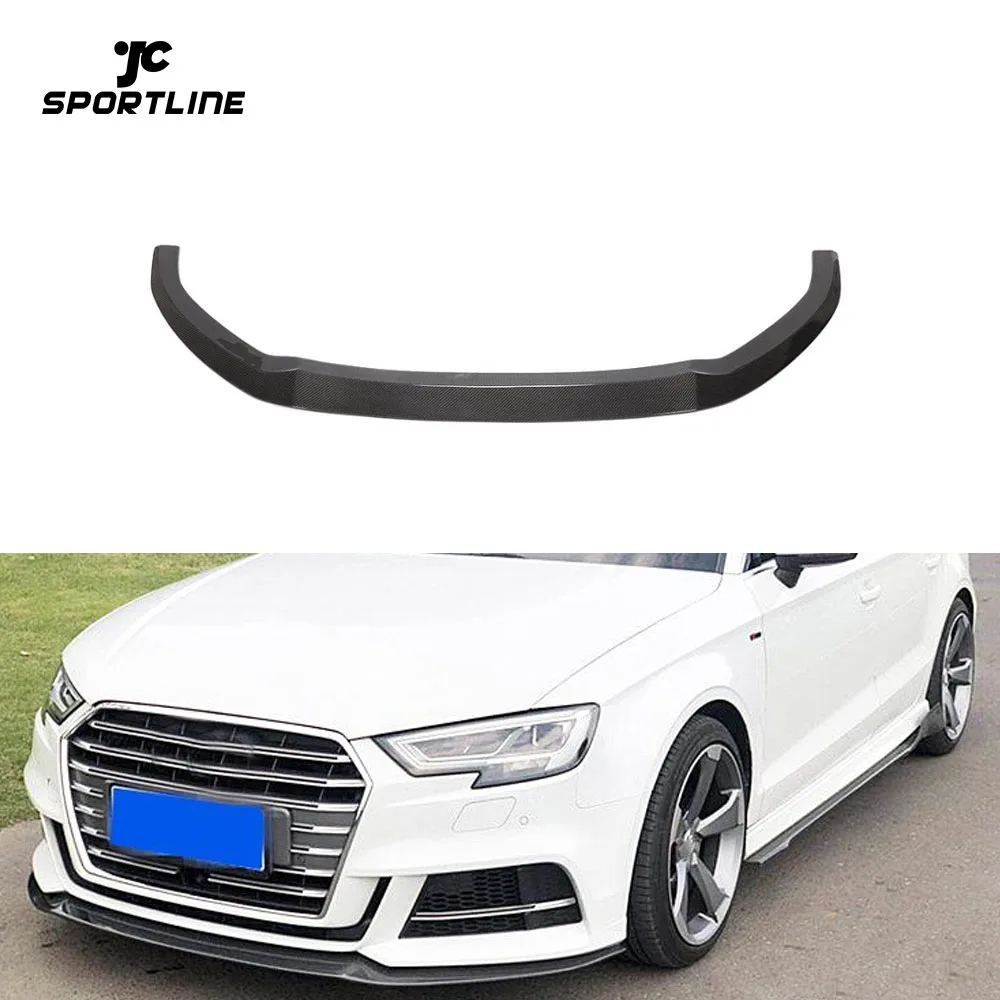 

Carbon Fiber Front Bumper Lip Splitter For Audi S3 A3 SLINE Sedan 4-Door 2017-2019