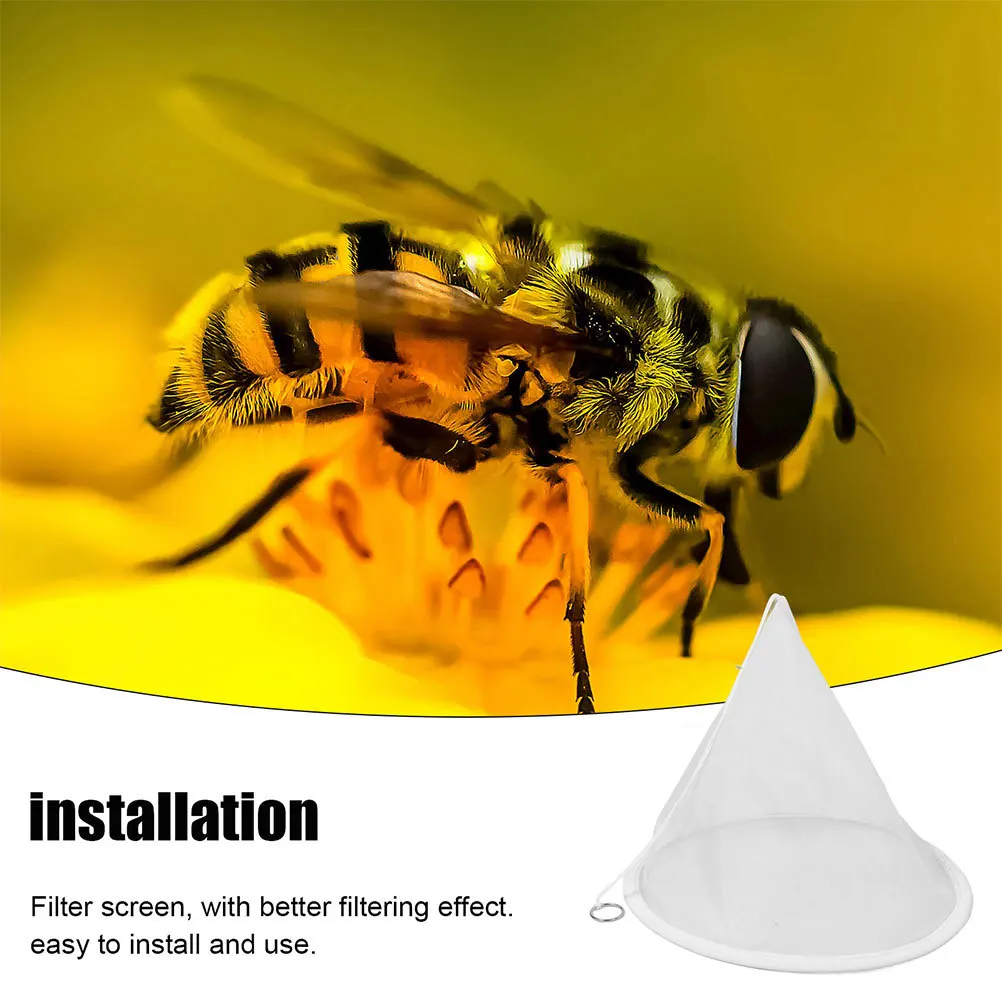 

3Pcs Conical Honey Filter Nylon 150 Mesh Fine Mesh Strainer Honey Extracting Tool Beekeeping Equipment Food Filter Bag