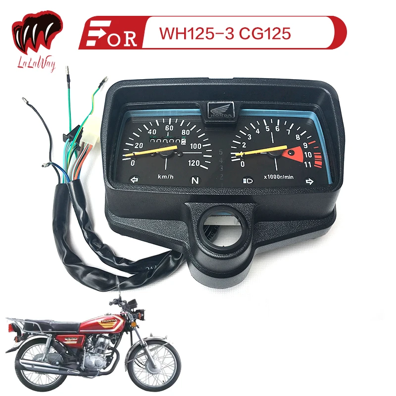 

For Honda WH125-3 CG125,Motorcycle Odometer Speedometer Gauge Signal Dual Digital Display KM/H Instrument Assembly