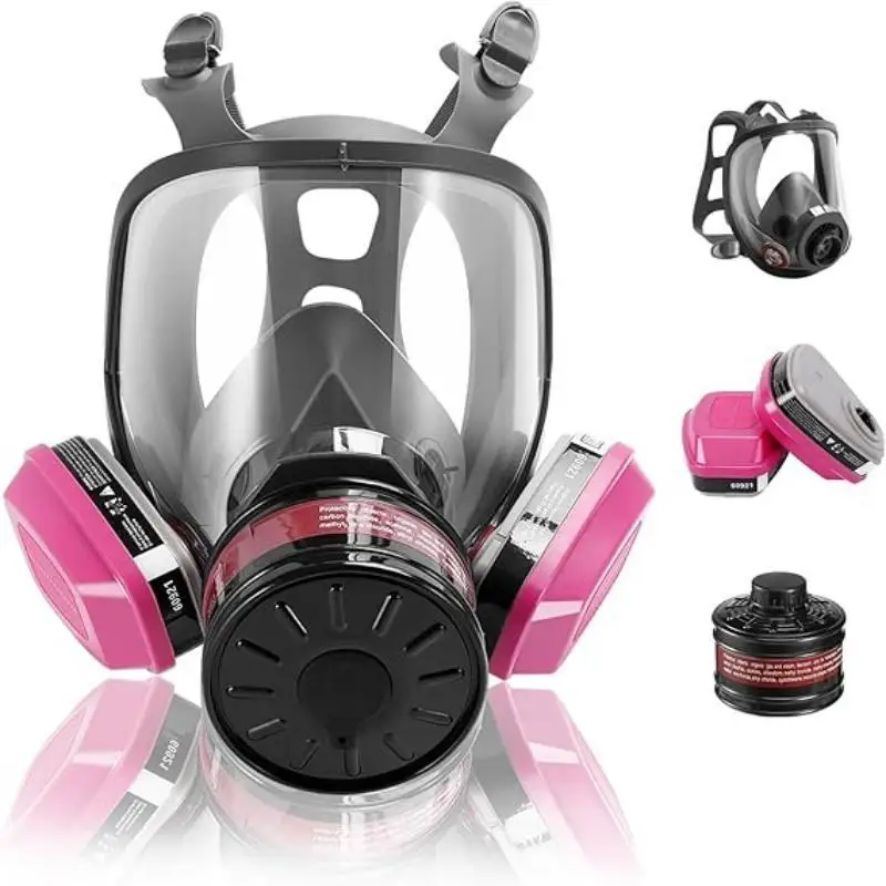 Gas mask with 40mm activated carbon filter and full face anti nuclear and anti chemical survival respirator 609 21 23 26 filter