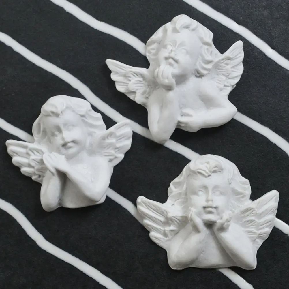 

60pcs Diy Phone Case Accessories Mini Resin Angel Decor Craft Embellishment Ornament For Delicate Decorative