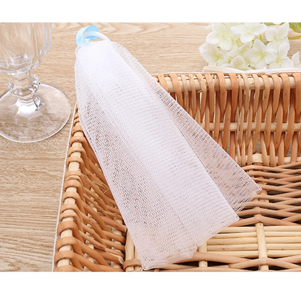 

Foaming Net Bubble Net for Face Washing Soap Facial Cleanser Shower Gel Shampoo White Double Layer Easy Foaming Pore