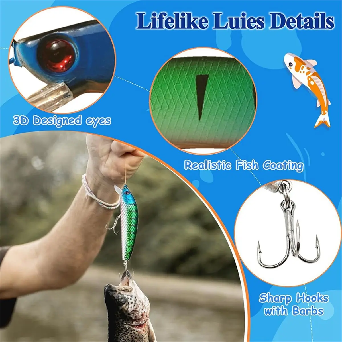 

Fishing Lure Advent Calendar - 24 Days Christmas Countdown Gift for Men and Teen Boys