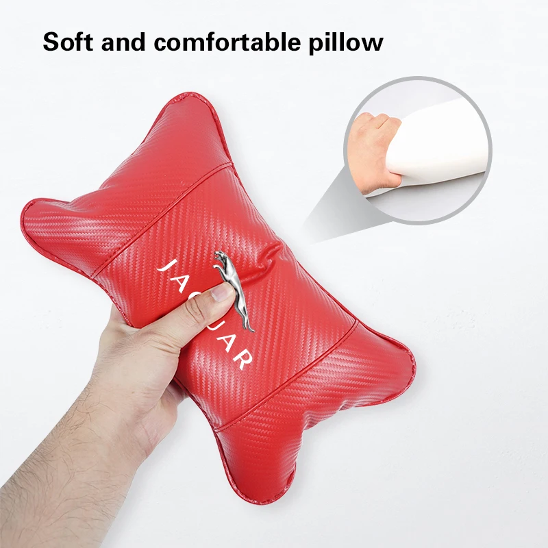 سيارة ألياف الكربون مسند الرأس مقعد الفجوة وسادة الرقبة ل جاكوار X S F XF XE XJ XK XEL XFL XJL XJ6 XJS XKR XFR F-نوع F-Pace E-Pace