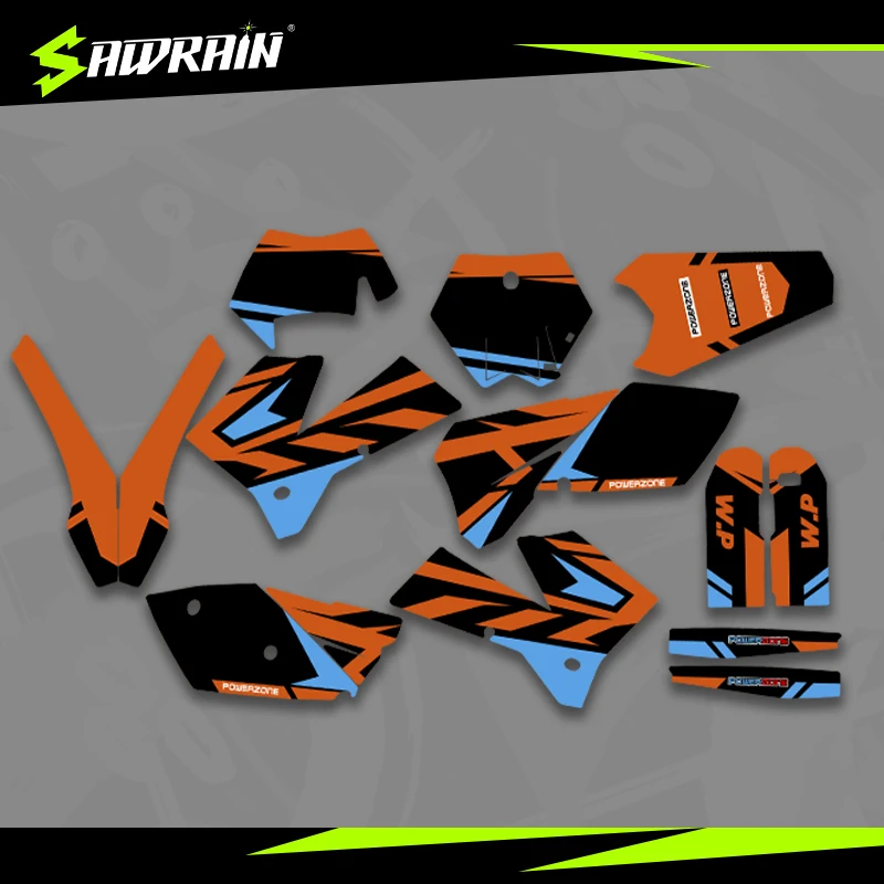 

Sawrain Motorcycle Graphics Backgrounds Decal Stickers Kits for KTM EXC XCW SXF 05-06SXF 06-07EXC 006