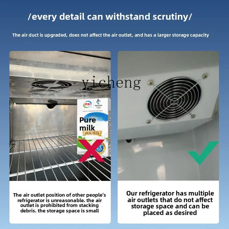 vertical stainless steel double temperature electric freezer commercial four or six door hotel refrigeration and freezing