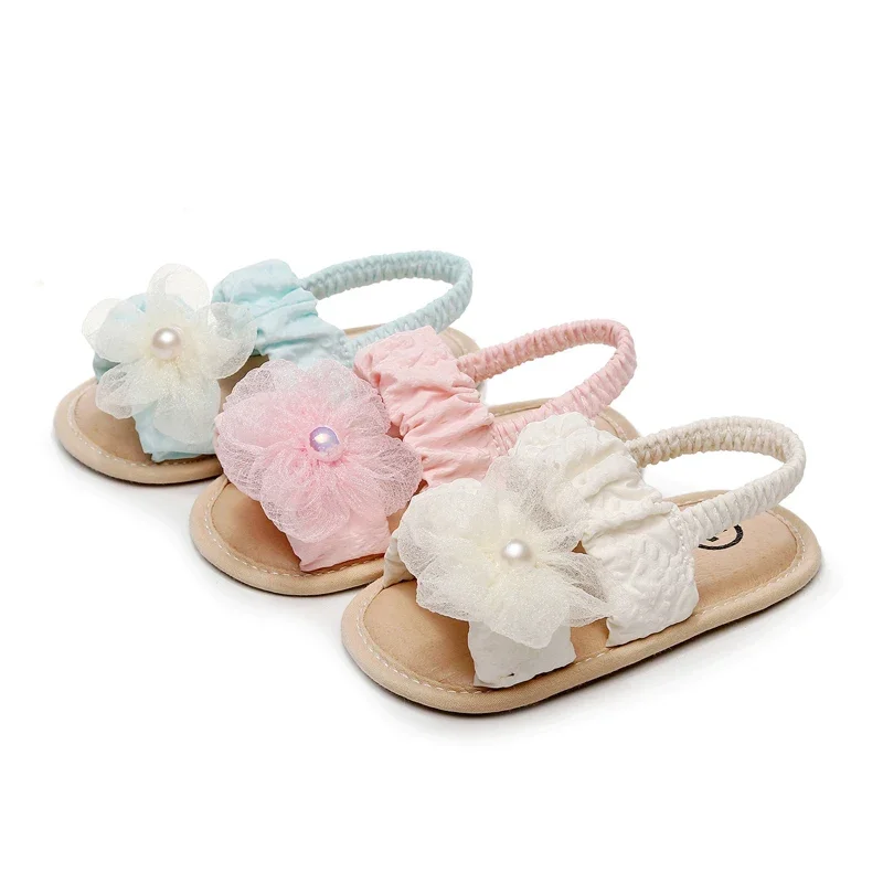 

Infant Baby Girls Sandals Cute Flower Anti-Slip Soft Sole Princess Shoes Beach Slipper Toddler First Walkers Shoes