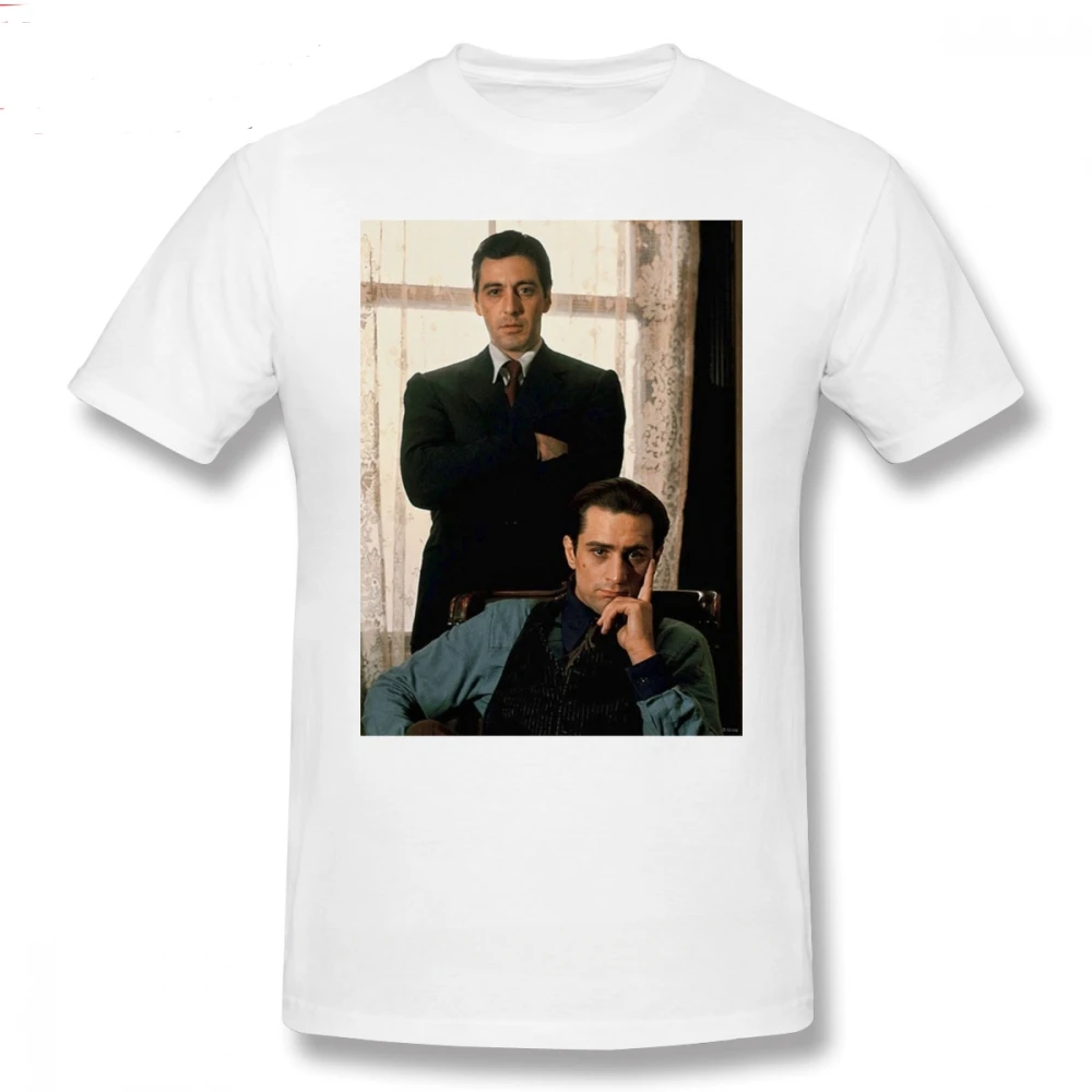 Men Summer Cotton Male Casua  Men The Godfather   The Godfather Al Pacino,Robert De Niro  Cotton Tee Shirt Cute Casual Male