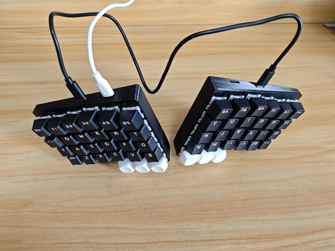NEW Dolphin54 Split Keyboard Custom Wired Single-mode Hot-swap VIAL/QMK YD-RP2040 Ergonomics Scan Delay 0.01ms 1000Hz  MX Diy