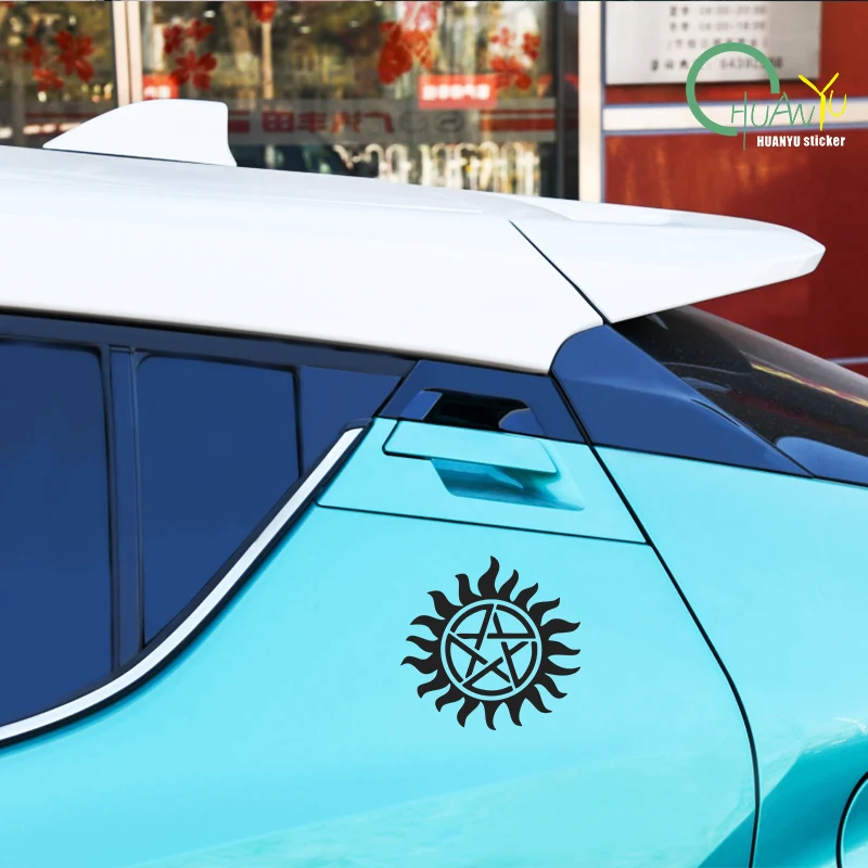 Pentagram Creative Car Stickers Supernatural Reflective Vinyl Decals