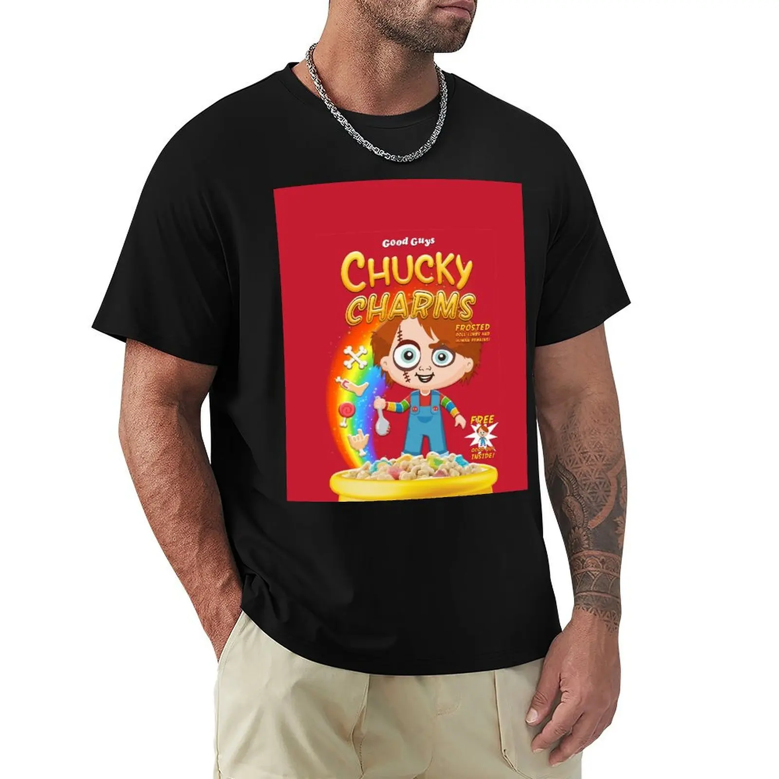 

Chucky Charms - Cereal T-Shirt vintage graphic tee Louboutins plain essential t shirt plain black t shirts men