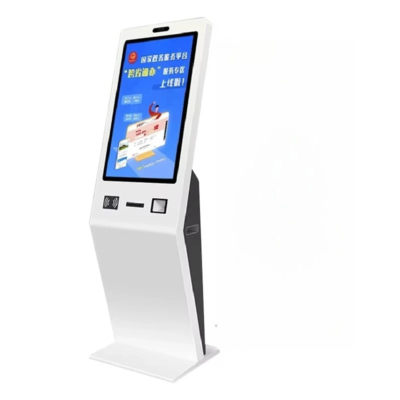 Quiosco de boletos automático de actividad de cabina de gestión de información de boletos de cola de banco de hospital táctil de autoservicio de 21,5 pulgadas
