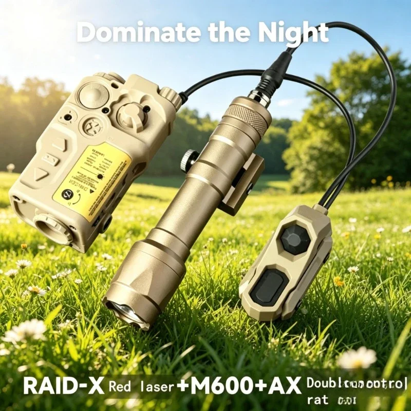 Adjustable Green Light Tactical Module Large Capacity Battery Slot Battery Box Fits 20mm Rail Outdoor Game Accessories