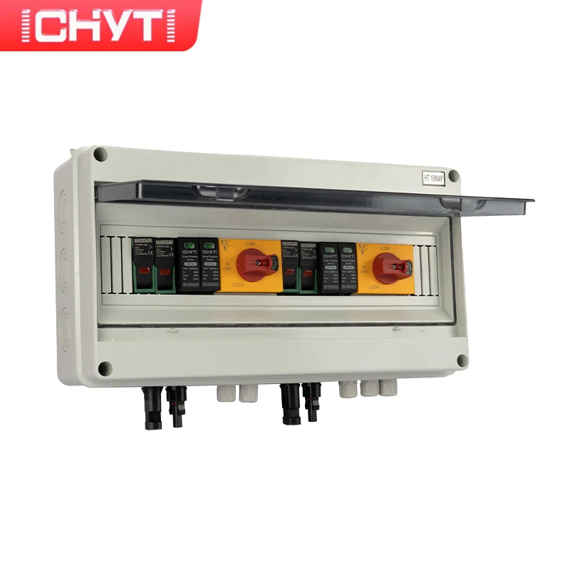 Imagem -04 - Chyt-solar Surge Lightning Protection dc Combiner Box ao ar Livre à Prova Dágua Corda Ip65 pv 1000v 2-in2-out Ht18way