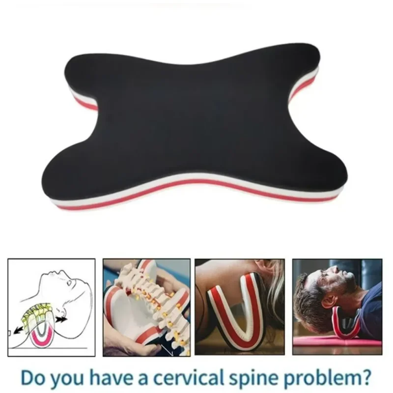 Portable Neck Stretcher Cervical Traction Pillow Orthopedic Massage Pillow For Neck Pain Relief Spine Alignment Cervical Support
