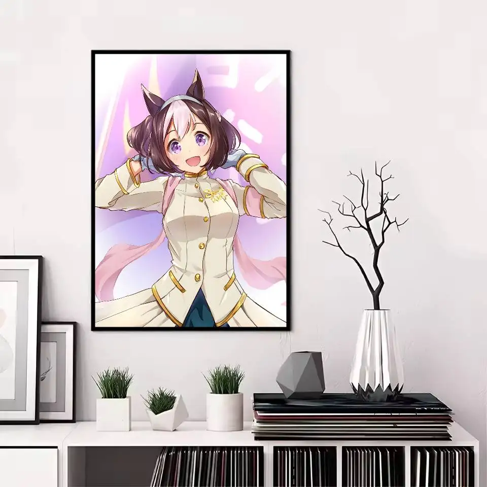 ملصق Umamusume Pretty Derby Special Week عالي الدقة على الحائط اللاصق المقاوم للماء وغرفة المعيشة المنزلية وغرفة النوم والديكور الجمالي