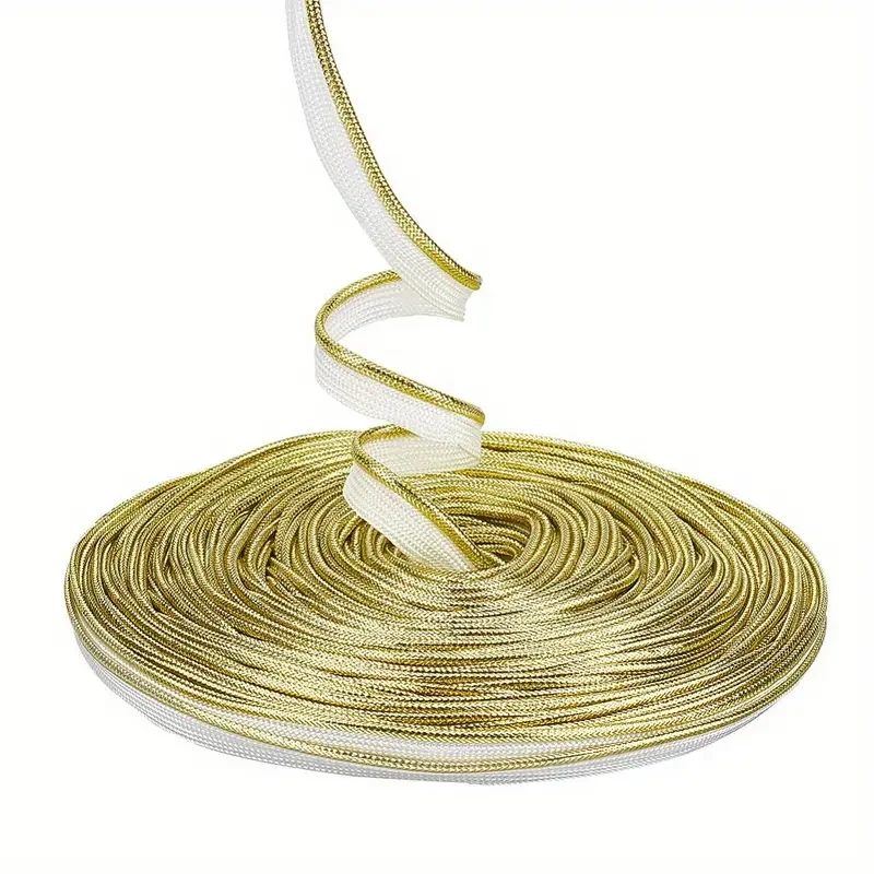 Piping Trim with Metallic Lip for Sewing