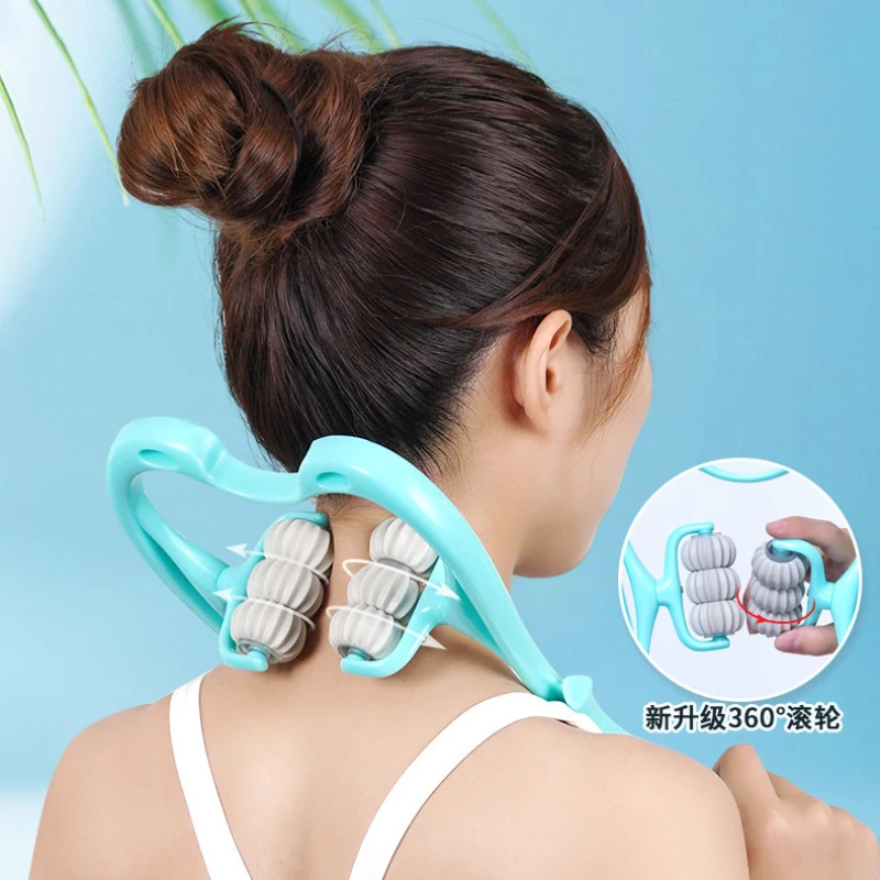 

Cervical Massager Manual Neck Pinch Multi-functional Kneading Roller 6 Ball Shoulder Neck Relaxation Rich Package Massager