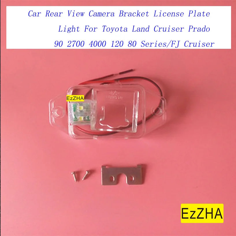 EzZHA Car Rear View Camera Bracket License Plate Light For Toyota Land Cruiser Prado 90 2700 4000 120 80 Series/FJ Cruiser