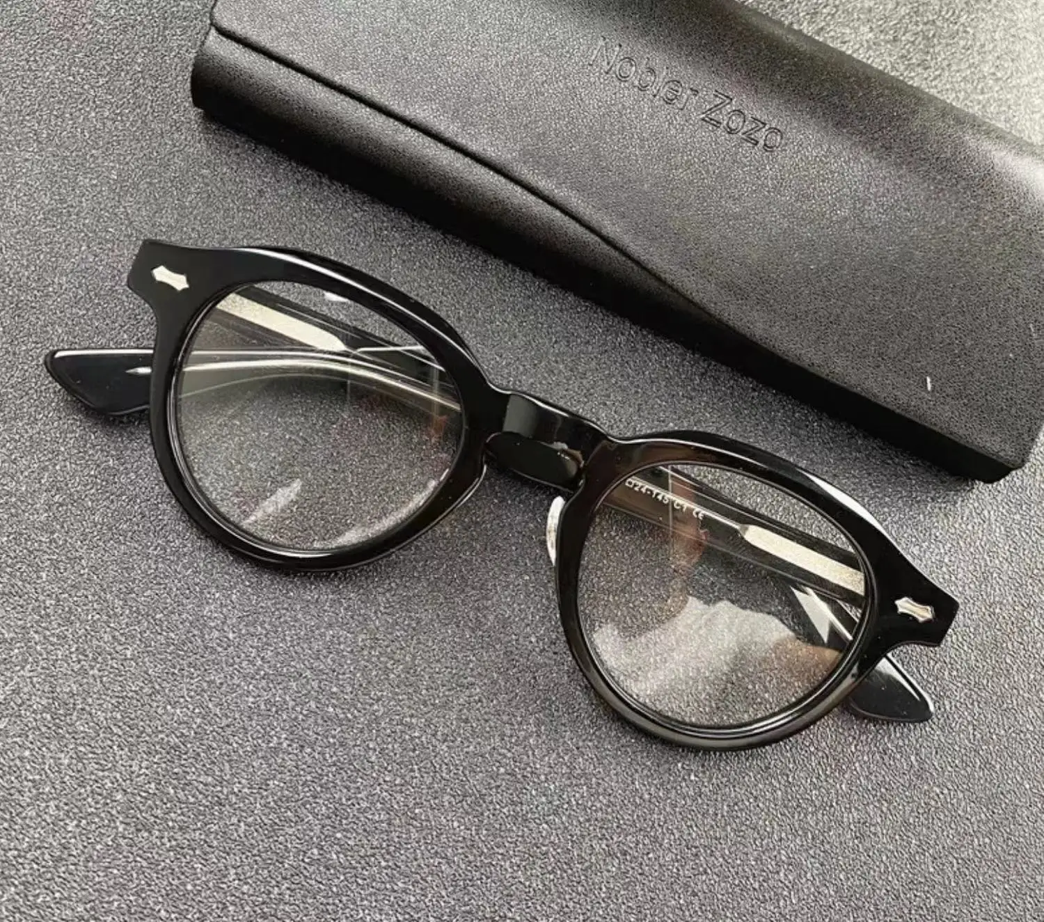 Retro acetate glasses frame for men with nose pads circular designer brand optical prescription computer glasses for women