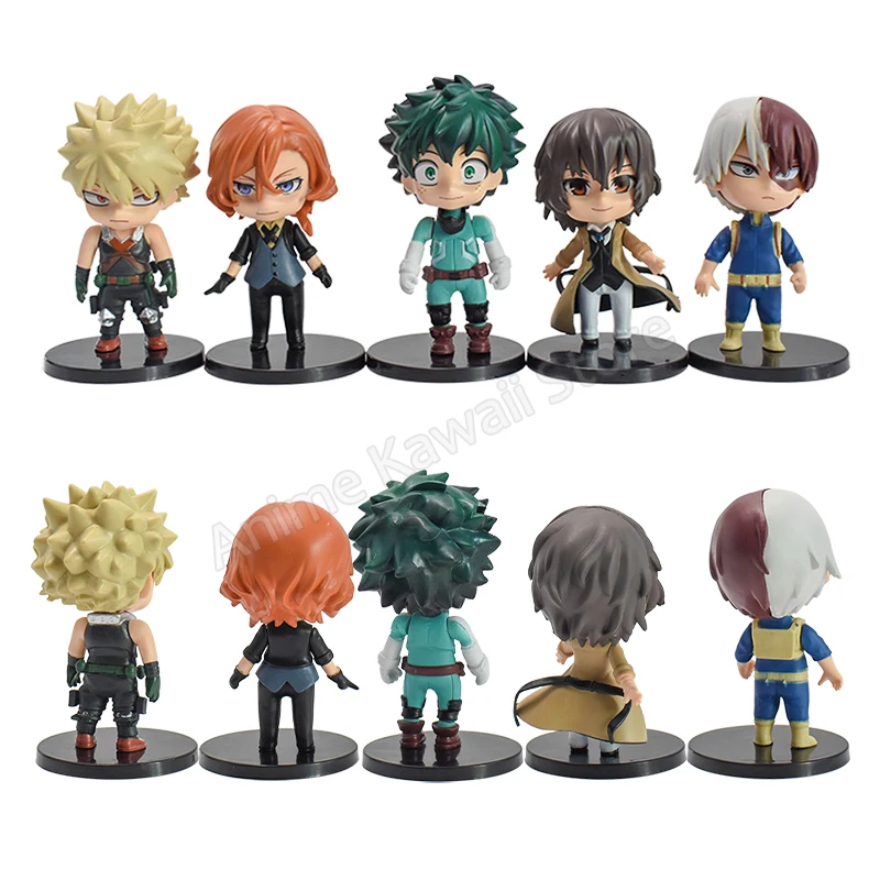 5Pcs Anime My Hero Academia Action Figures Midoriya Izuku Bakugou Katsuki Todoroki Shouto Ochaco Uraraka Kirishima Model Toy