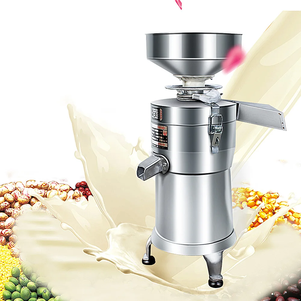 Commercial SoyMilk Filter-free Refiner Electric Soybean Milk Machine Ginder Portable Blender 1100W Semi-automatic Juicer