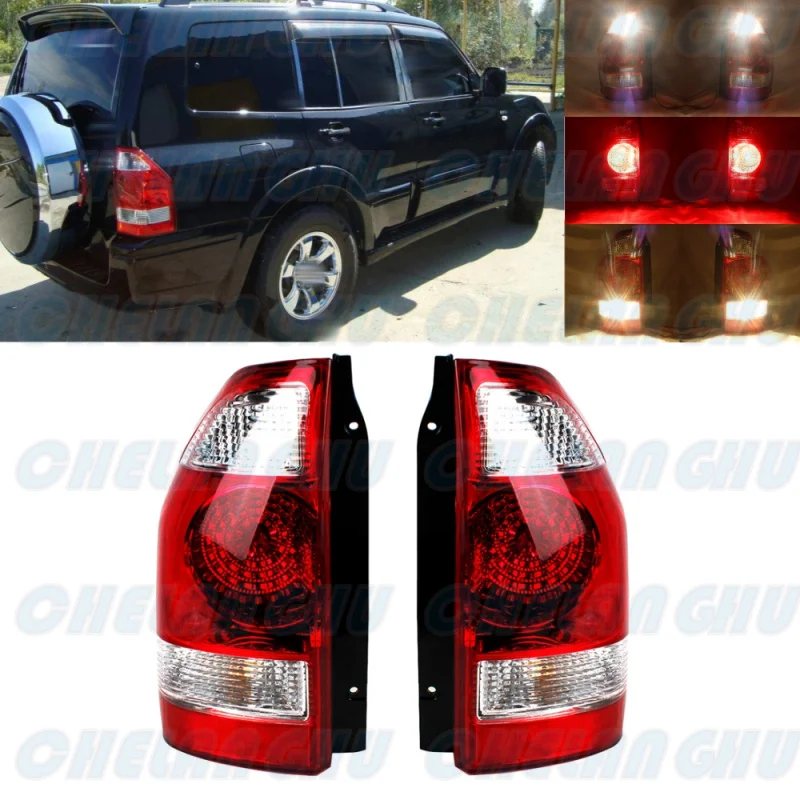 

Pair L+R Side Rear Tail Lamp Light With Bulbs MN133765 MN133766 For Mitsubishi Pajero MONTERO Shogun MK3 2003 2004 2005 2006