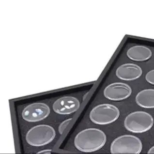 

1Set Display Case Diamond Gemstone Storage Box Small Round Plastic Containers Box Jewelry Organizer Container With Foam