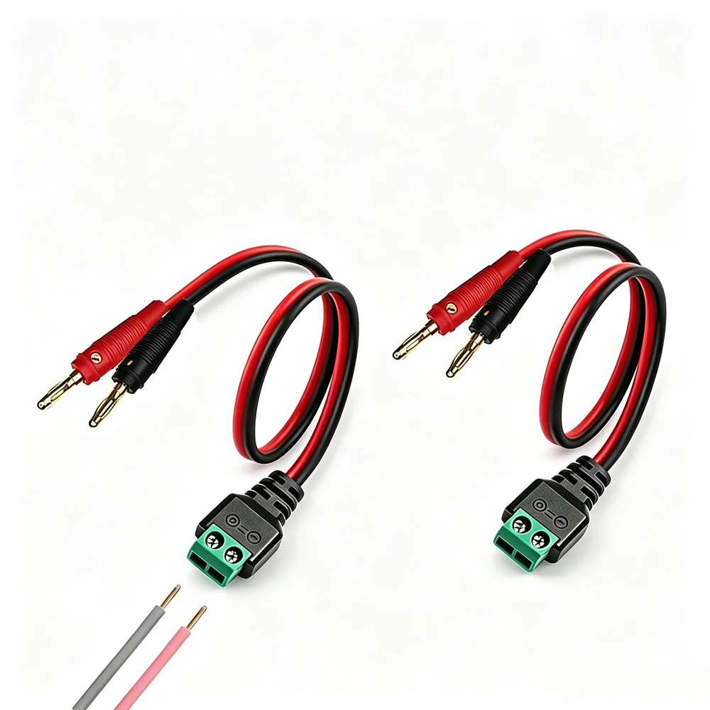 Solderless 4mm Banana Plug Connector 4.0mm Banana Connector Adapter Cable for Electrical Test/Speaker Wire Cable RC Lipo Battery
