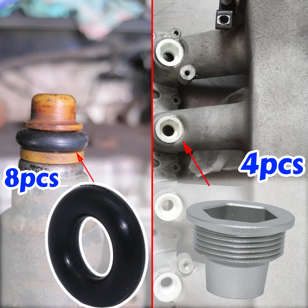 

Fuel Injector Insert Cup Seat for Seat Cordoba 6K 1999-2002 1.8T Control Engine Repair Gasket Nozzle Sealing 035906149A O-Rings