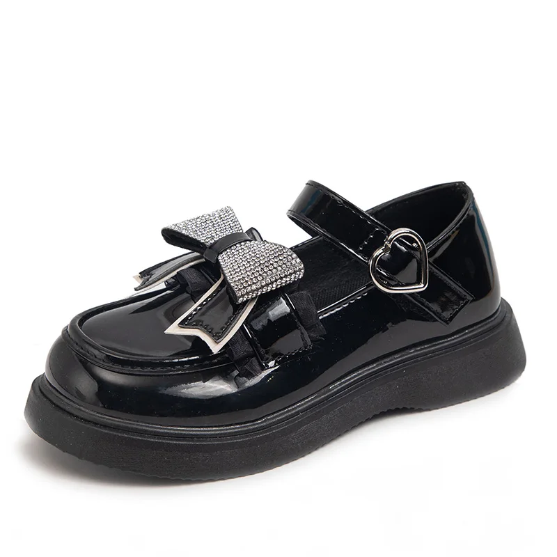 

Autumn Sandals for Girls 2025 Fashion Princess Mary Jane Dance Girls Dress Shoes Bowknot Rhinestone Party Kids Shoes Size 27-37