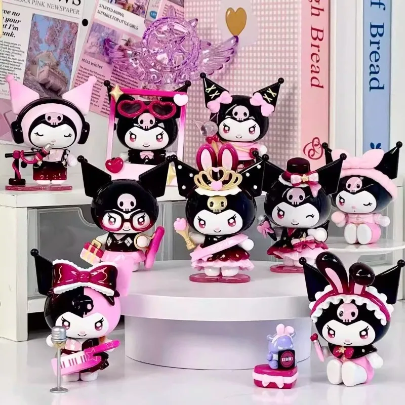 

Новый Toptoy Sanrio Kuromi Sparkling Idol Series слепая коробка Kawaii Kuromi фигурки игрушки модный мультяшный декор комнаты подарок для девочек