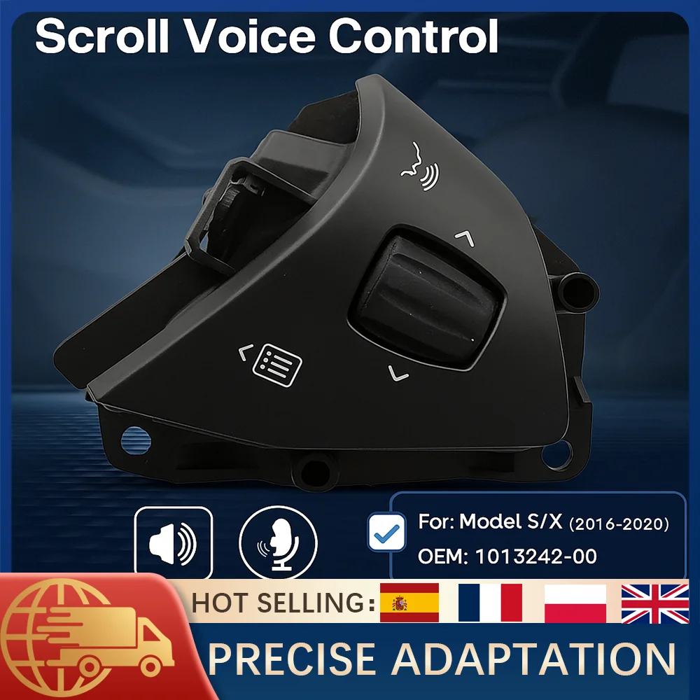 Right Steering Scroll Wheel Voice Control Switch For Tesla Model S X 2016-2020 1013242-00-F J Replacement Button