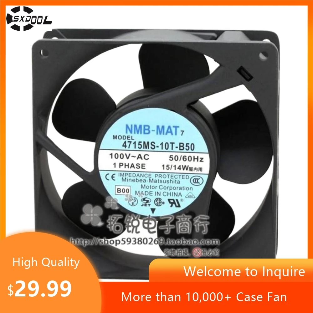 

For NMB 4715MS-10T-B50 119x119x38mm AC 100V 15W 2600RPM 88.25CFM UPS Cabinet Fan