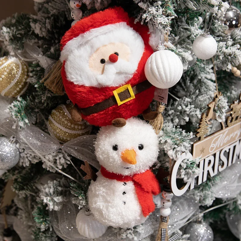 サンタクロース、鹿、リンゴのぬいぐるみ、バックパックチャーム、ペンダント、漫画、かわいい、クリスマス、ぬいぐるみ、流行のおもちゃ、キーホルダー、装飾品、ギフト