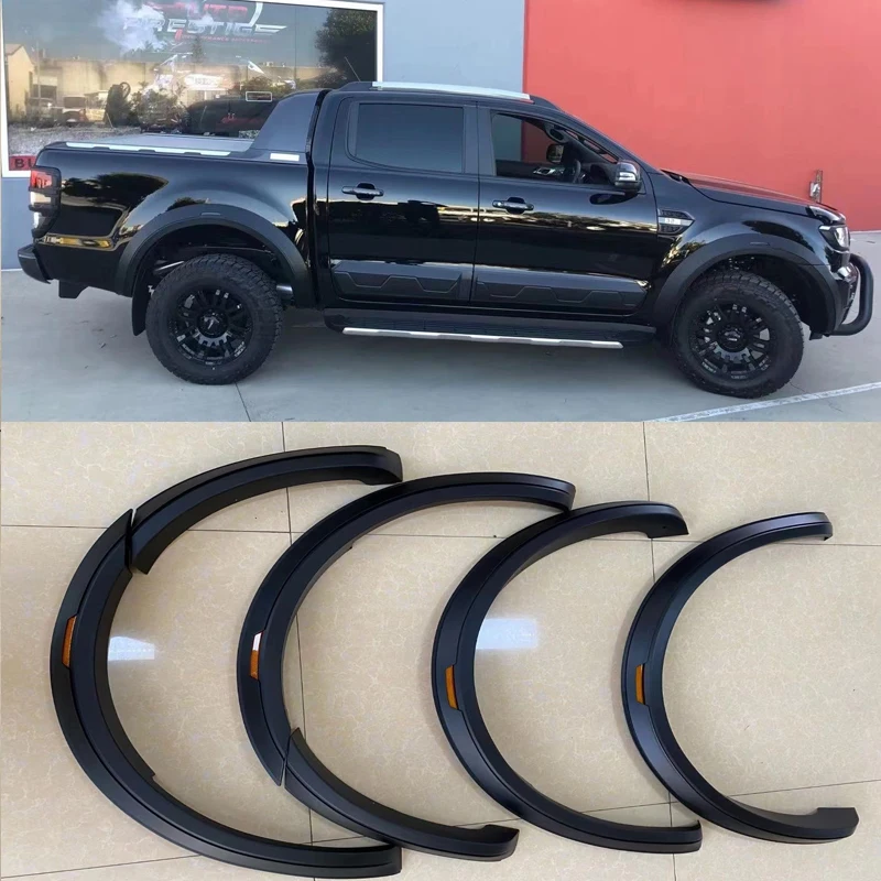 

4*4 Mudguards For Ford Ranger Wildtrak T7 2015 2016 2017 2018 Raptor T8 2019 2020 2021 2022 Black Wheel Arch Fender Flares