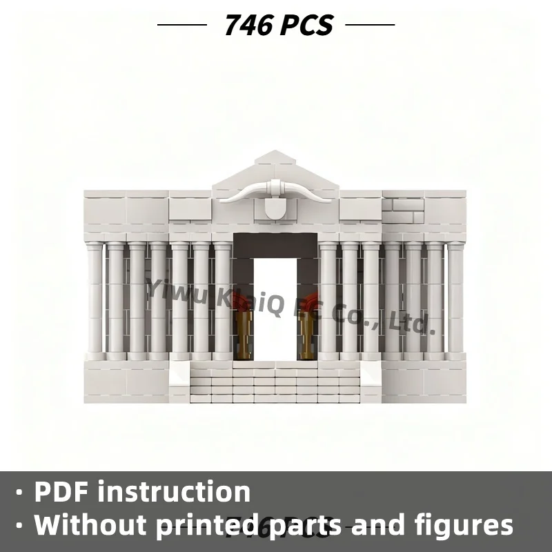 746pcs MOC Ancient Greek Zodiac Taurus Palace Building Blocks Architecture Pantheon Column Temple Bricks Model Set for Adults