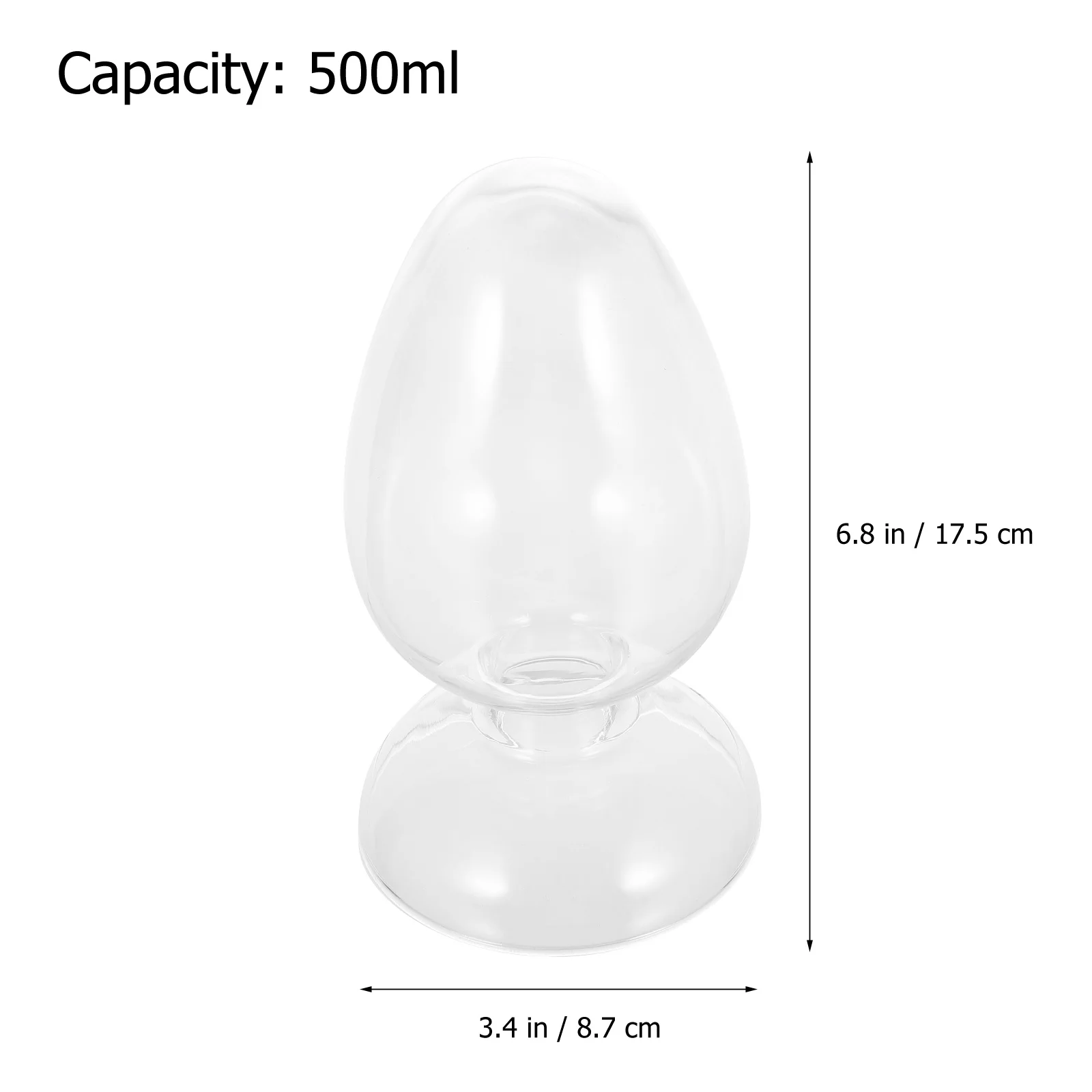 

1Pcs Transparent Glass Chicken Heart Bottle Smooth Finish Flat Bottom Conical Laboratory Bottle for Experiment Use