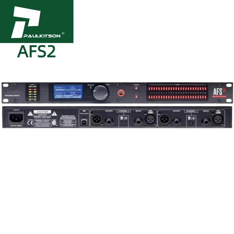 AFS2 Audio Processor Metal Feedback Suppression Sound Equipment with Drive Rack Audio Processor