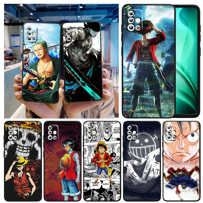 

Japanese Anime One Piece For Samsung A53 A52 A33 A32 A51 A71 A21S A13 A73 A50 A22 A23 A03 A72 A54 A12 A05 5G Black Phone Case