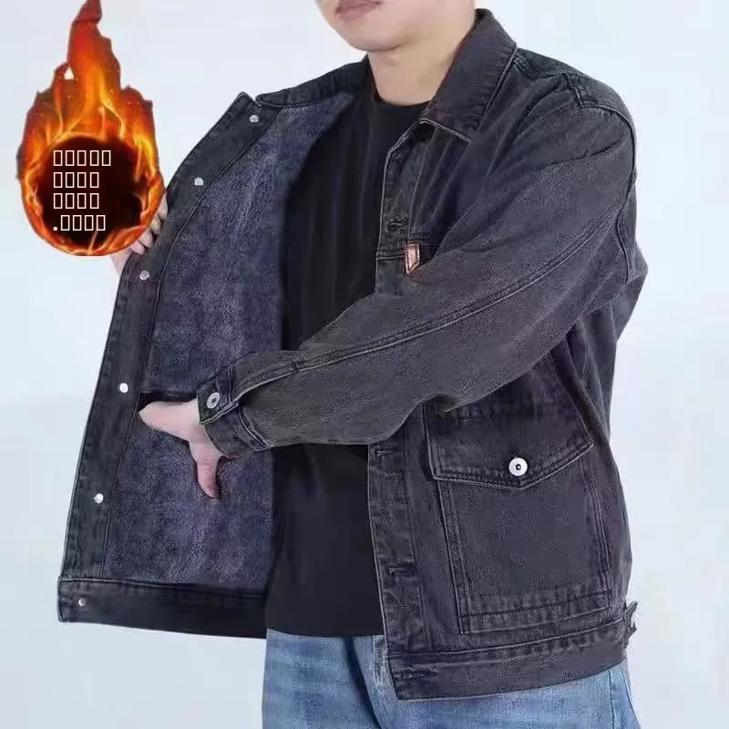 

Утепленная мужская куртка на осень-зиму с множеством карманов, черная, повседневная, модная, теплая, из смесового полиэстера и хлопка